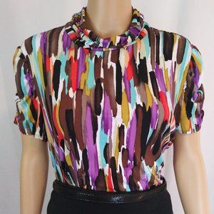 Cocomo Womens Multi Color Blouse